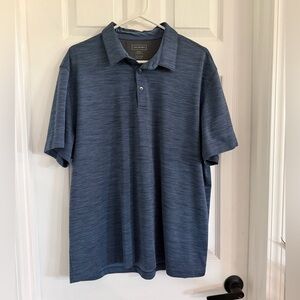 Van Heusen Men's Heathered Navy Blue Polo